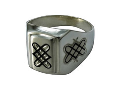 Серебряное кольцо Знак бесконечности  10020208В05